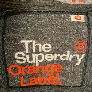 SUPERDRY Hooded sweatshirt with pockets.  Heather Dark Green